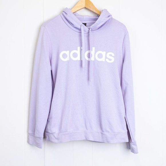 adidas Lavender Purple Hoodie with Pocket, Size Large - Picture 1 of 11